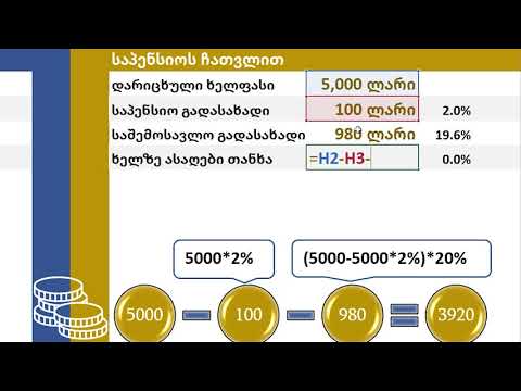 საშემოსავლო გადასახადი და საპენსიო გადასახადი